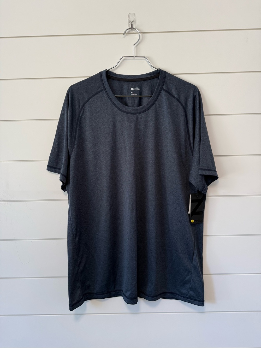 NWT Zella Men's Short-Sleeve Active Tee - Navy/grey Size XL